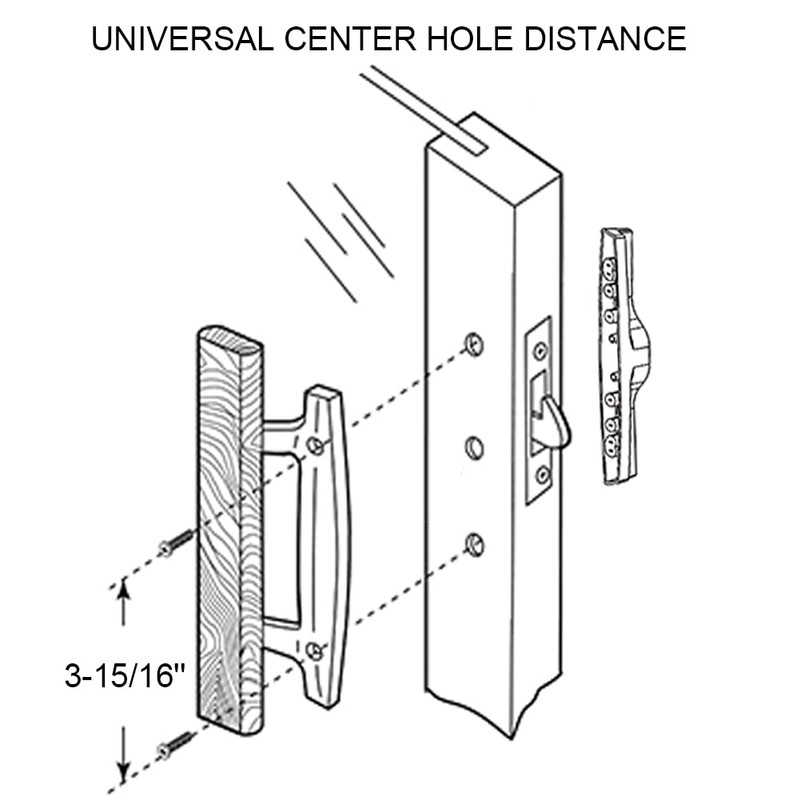 ALLYWASAI Patio Sliding Door Handle Set, Perfect Replacement Mortise Style