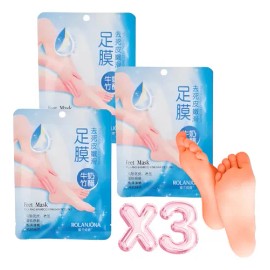 3 Pieza Mascarilla Exfoliante Pies Callos Sequedad Suavizad 