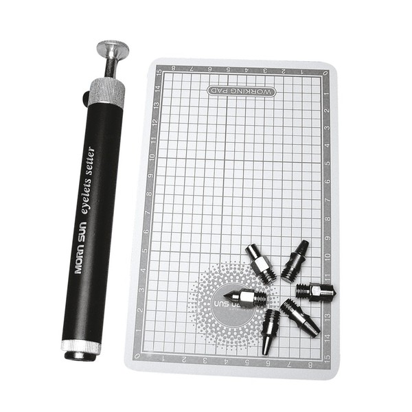 Rayher Hobby Rayher Eyelet-Setter, mit 6 Spitzen und Unterlage, Werkzeug