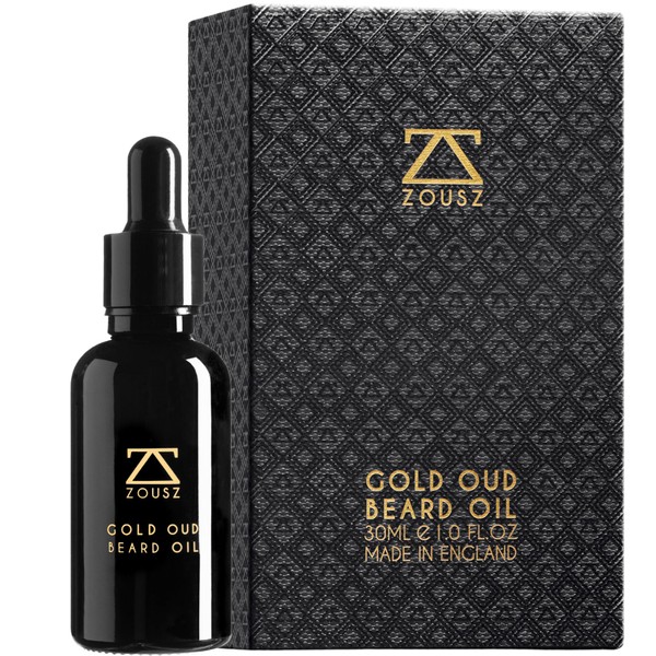 ZOUSZ Beard Oil For Men - Gold Oud Hypnotic Scent,
