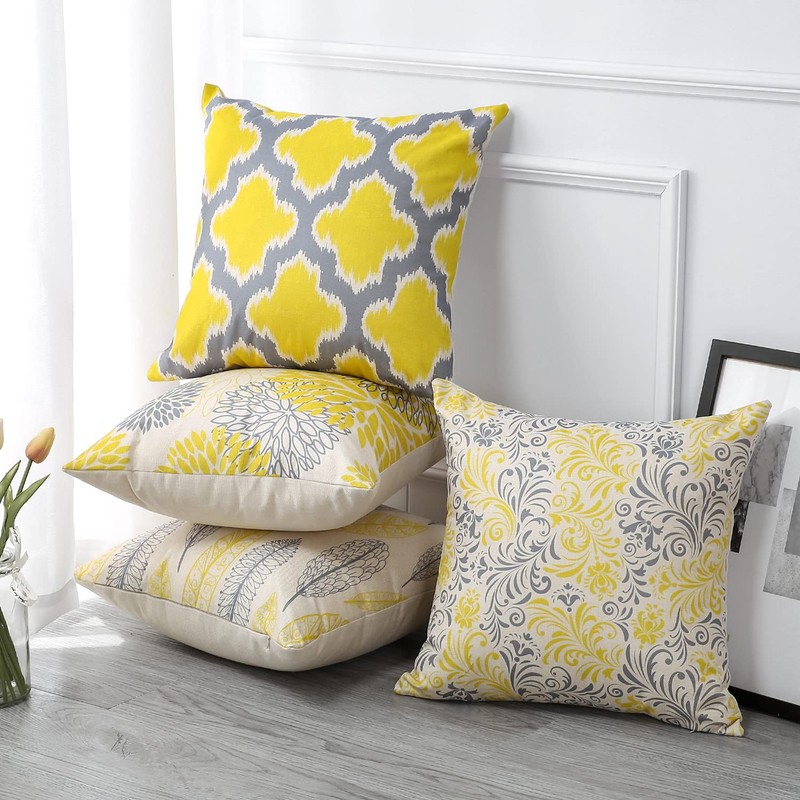 OTOSTAR Cushion Covers Stylish Cute 30 30 30 Scandinavian Flax