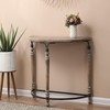 Luxenhome Half Moon Entry Table, 30'' Entryway Table, Wood Sofa