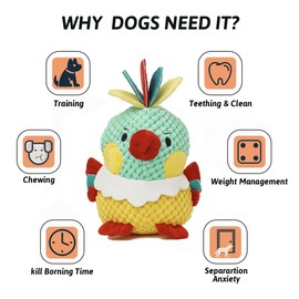 NAXING Squeaky Dog Chew Toy for Aggressive Chewers, Teeth Cleaning Dog Toy Breeds, Corduroy Interactive Dog Toy to Keep Busy, The Classics of Mountains and Seas