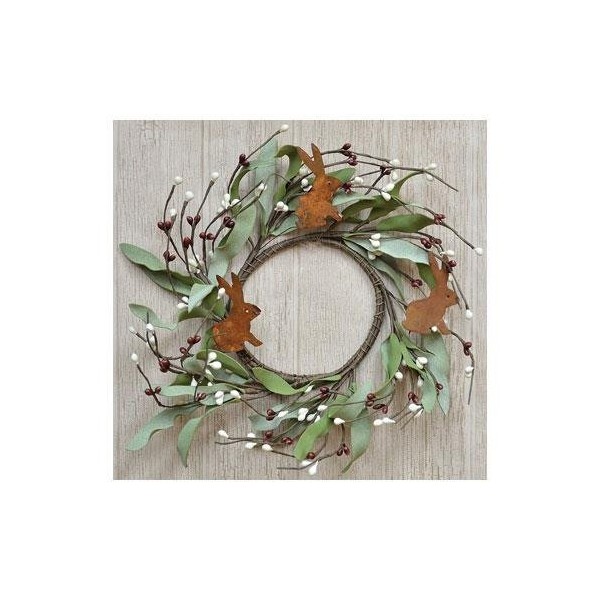 Rustic Bunny Pips Candle Ring Set of 2 | 8