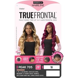 Outre Lace Front Wig - Perfect Hair Line 13X6 - True Frontal - Peak 705 (DRFF2/DARK HONEY MELT)
