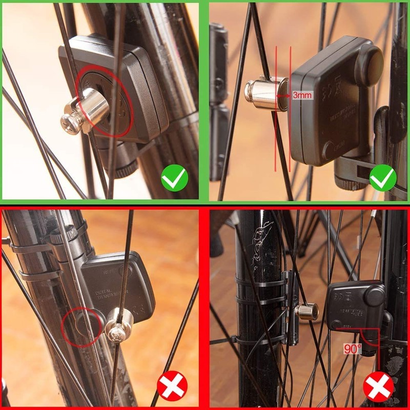 Dricar Bike Computer Wireless, 3 Color LCD Backlight Round Bicycle