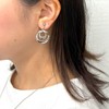2 Row 月輪 Earrings Gold (m2395e – G)