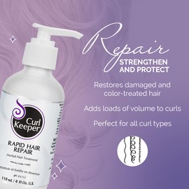 Curl Keeper Deep Conditioner - 4 Fl Oz, Repair Treatment for Color-Treated Curls - Leave-In Hair Care & Conditioning Product For All Curl Types