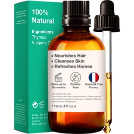 Kukka Ätherisches Thymianöl für Haare, Thymianöl für die Haut – Ätherisches Thymianöl Bio für Diffusor – 100% natürlich (118 ml)