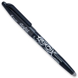 Pilot Frixion Heat/Friction Erasable Rollerball Pen FR7 - Medium Line 0.7mm Tip Nib - Pillow Pack of 6 - Black