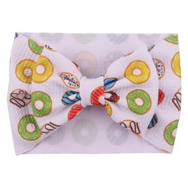 Baby Donut Headband Turban Bow Baby Girls Donut Hair Band Bow Baby Donut Headwarp BBG42 (Turban-B4)