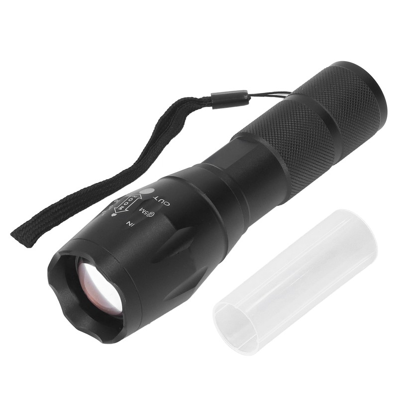 Small LED Flashlight Single Mode Retractable Focusing Waterproof Green Light