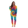#followme Women's Tie Dye Henley Thermal Onesie 6769-10364-L