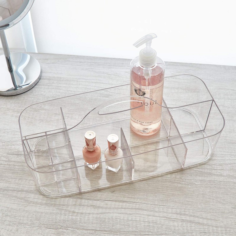 iDesign Clarity Cosmetic Organizer Tote for Vanity Cabinet to Hold