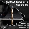 Sinyeenglon Hex Shank Cobalt Drill Bit Set 16Pcs 1/16"-1/4", M35