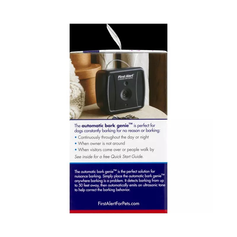First Alert Bark Genie Automatic Ultrasonic Bark Deterrent Device for