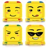 LADVCORP 60Pcs Building Block Party Plates 7" Disposable Square Plates