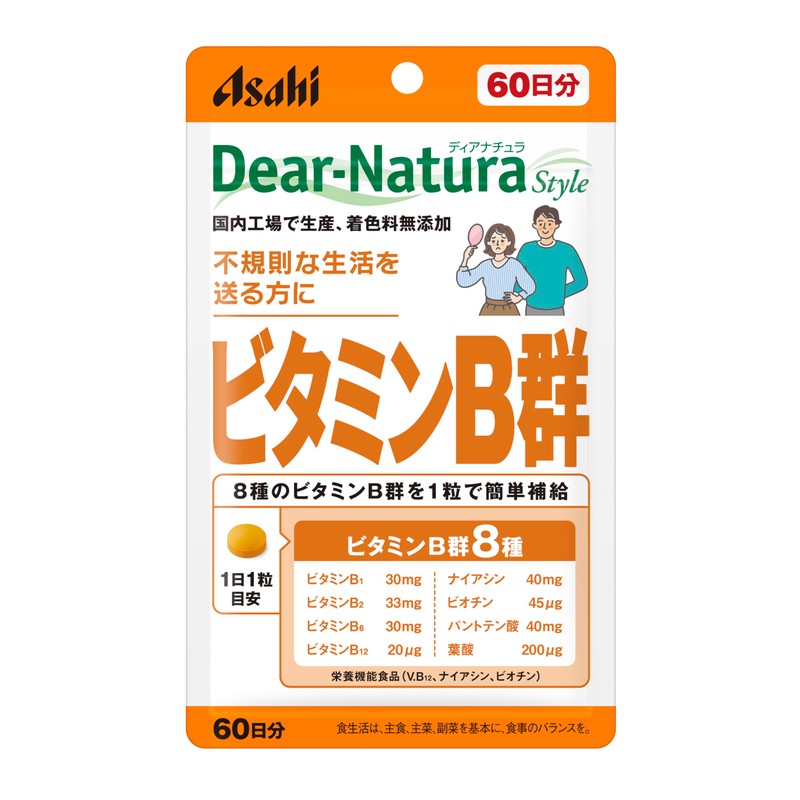 Dear Natura Style B-Vitamins, 60 Tablets (60 Day Supply), Asahi
