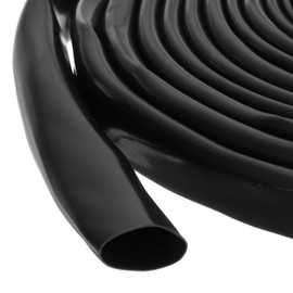 sourcing map 5m PVC Cable Sleeve Tubing, 14mm PVC Tube Black Cord Organizer Wire Shielding Sheathing Wrap
