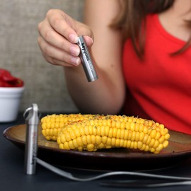 Salt Shaker to go Keychain by KEYGOES | Incl. 2 Refills with Different Types of Salt. Refillable.