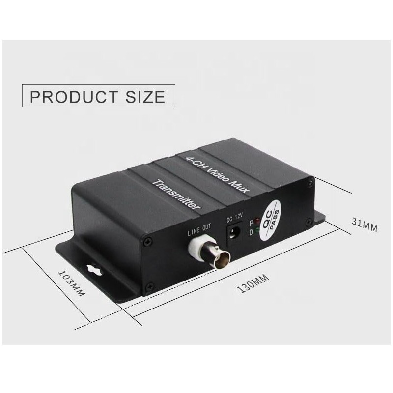 4 Channel Analog Video Multiplexer HD Video Over Coax for