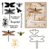 LZBRDY Summer Days Dragonfly and Bee Craft Stamps and Dies