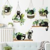 Fujitoya Wall Decor Cat Wall Sticker Plant Scandinavian Wall Decor
