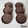 Set of 4 Round Rubber Non-Slip Furniture Coasters for Carpet