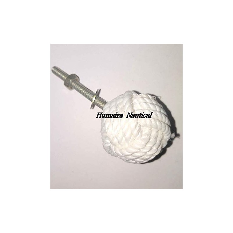 Samara Nautical Lot Of 6 Cabinet Knot Rope Knob/Jute Door