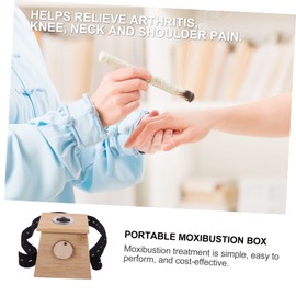 STOBAZA 2 Pcs Bamboo Moxibustion Box Portable Moxa Therapy Tool for Home Use Fatigue Reduction