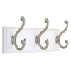 LIBERTY 129854 Wall Mounted Coat Rack with 3 Decorative Hooks,