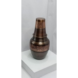 Hygge Pure Copper Bedside Carafes, Copper Jug- Pure Copper Water Pitcher for Gifting, Home, Sports & Yoga Flask with Tumbler - Ayurveda Health Benefits - Capacity - 1.4 Lt. (47.3 US Fluid Ounce)