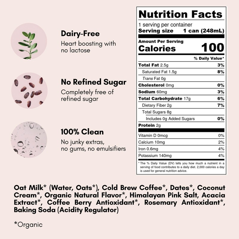 Pop & Bottle, Oat Milk Lattes - Cold Brew with