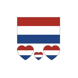 ZPDNURZL 10 Sheets Netherlands Holland Flag Tattoos Stickers 40 Pcs Waterproof Sweat Sports National Flag Removable Fake Tattoos