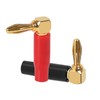 JUZITAO 6 Pairs 4mm Speaker Banana Plugs Right Angle 24k