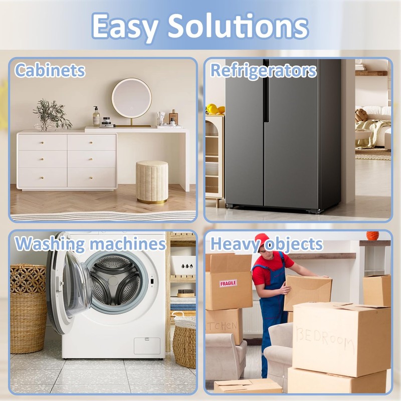 4 Pack Castor Wheels, Heavy-Duty Furniture Wheels, Castors 360° Rotatable,
