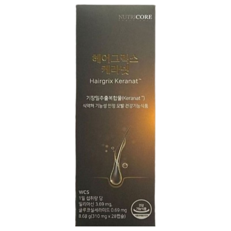 Nutricore Hairgrix Keranet hair nutrition 310 mg x 28 capsules
