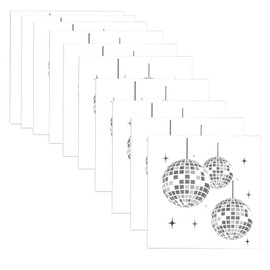 JDFHFGB 20 Pcs Disco Napkins,Disco Ball Napkins for 70s 80s Themed Party Supplies,Disposable Silver Napkins for Bachelorette Birthday Dance Party Decorations