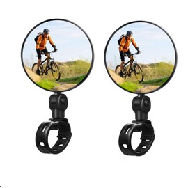 Ceeyoll 2 Stück Fahrradspiegel,Universal Mountainbike Lenker Glasspiegel,Rückspiegel Fahrrad 360°Drehbar,Fahrradspiegel Für e Bike links,Universal Weitwinkel Fahrradspiege,für Mountainbike,Rennräder.