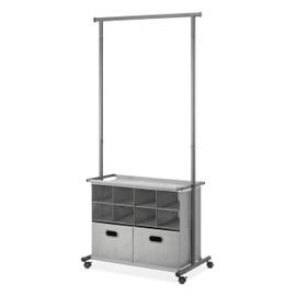 Whitmor Rolling Closet Organizer with Shelves & Drawers - Grey