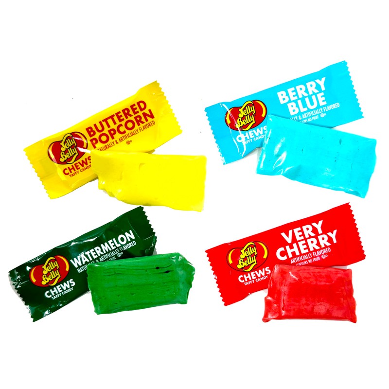 Jelly Belly Chews Taffy Candy Individually Wrapped Candy Chews –