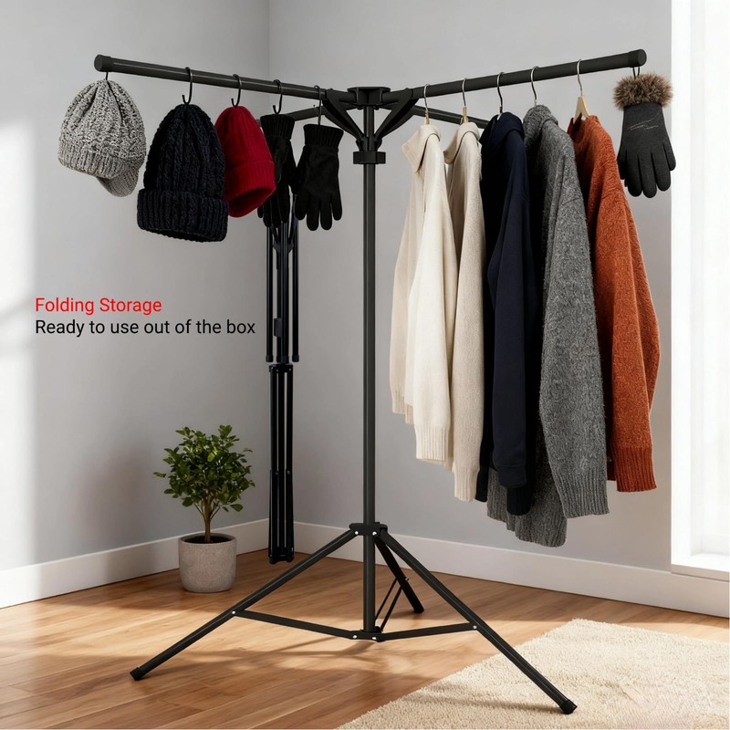 Heavy Duty Metal Shopping Bag Rack - Adjustable Height 51"to