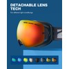 ZIONOR X Ski Snowboard Snow Goggles OTG Design for Men