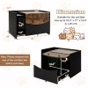 Cat Litter Box Enclosure with Convenient Pull-Out Drawer FeatureColor: Black