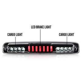 G-PLUS LED 3rd Rear Type I Brake Light Cargo Lamp Compatible with Chevy Silverado/GMC Sierra 1500 2500 3500 & HD 99-07,Clear Lens Black Housing 16525205, 5978318