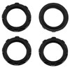 E-outstanding E12 Light Socket Ring 4PCS 3/4 Inch I.D Black