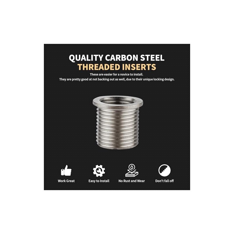 SENNMONN Thread Repair Inserts M8X1.25X14MM Insert Qty 10 Stainless Steel