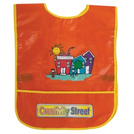 Chenille Kraft Vinyl Artist Smock fits Kids Ages 3-8, Orange