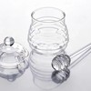 MINGZE Honey Jar Pot, with Dipper and Lid Cover, Transparent,