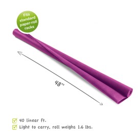 Smart-Fab Craft Fabric Roll, 48" x 40', Dark Purple, Perfect for Schools, Crafts, Art, Bulletin Board, Teacher Classrooms, Outlasts Paper, Won't Fade